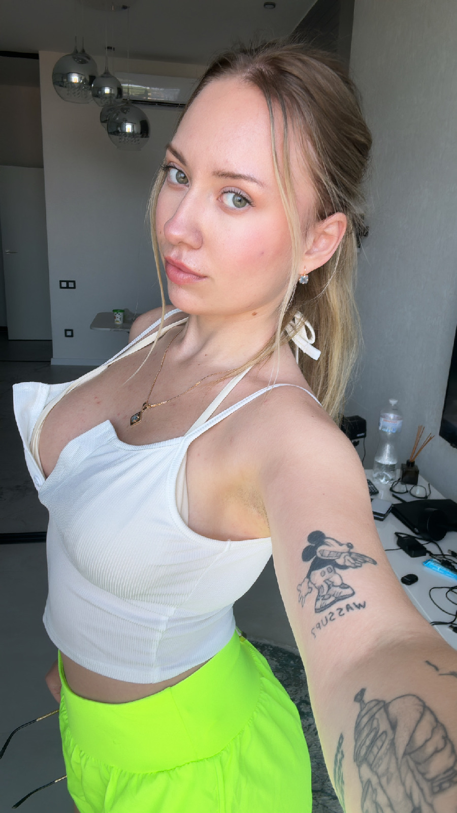 KateV in her underwear in Vilnius